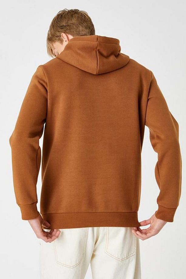 Erkek Basic Kapşonlu Sweatshirt 3wam70050mk - 4