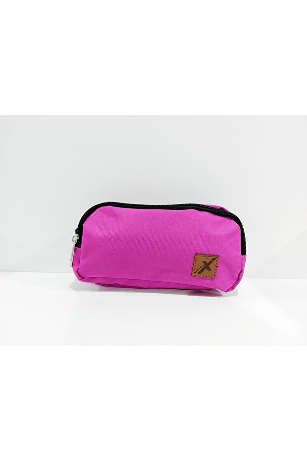 Double Eyed Fabric Pencil Bag Pen Holder Pink