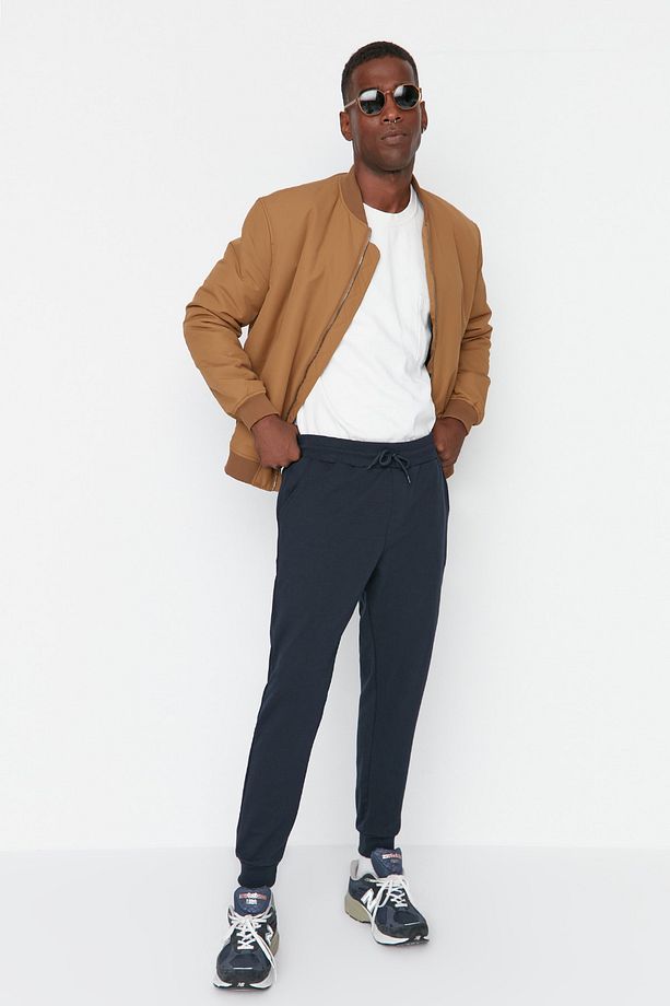 Lacivert Basic Regular/Normal Kesim Lastik Paça Jogger Eşofman Altı TMNSS20EA0053 - 3