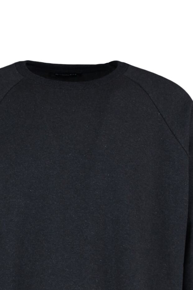 Antrasit Oversize/Geniş Kesim Fit İçi Polar/Sıcak Tutan Sweatshirt TMNAW23SW00190 - 12
