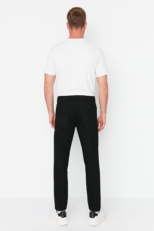 Siyah Relax Fit Boyfriend Jeans Kot Pantolon TMNAW23JE00076 - 11