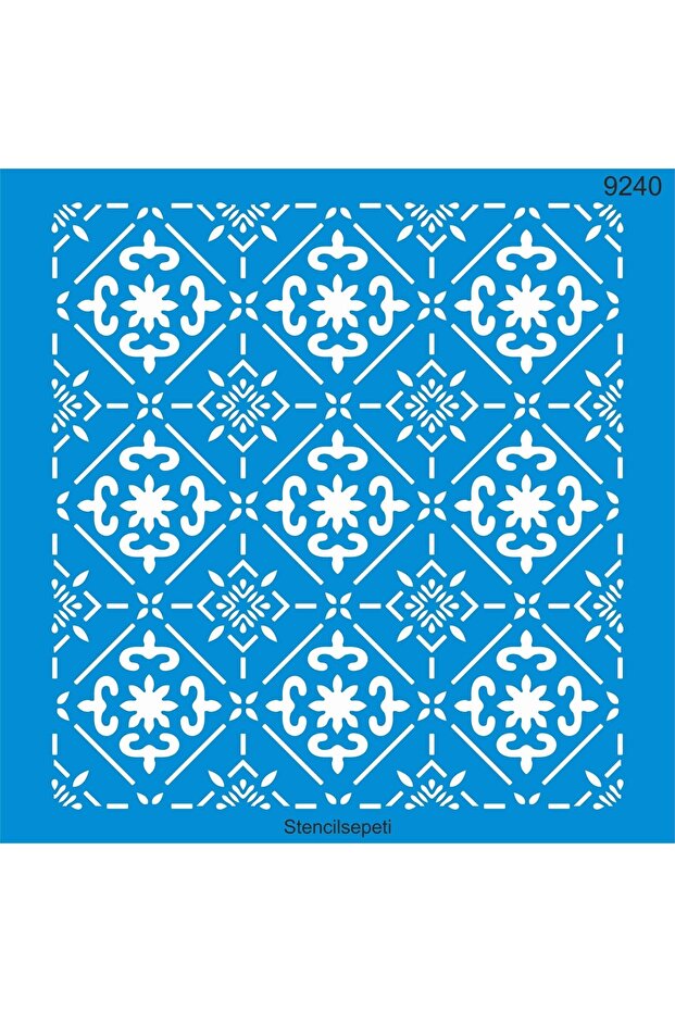 نمط حائط هندسي - قالب رسم استنسل 30x30 سم