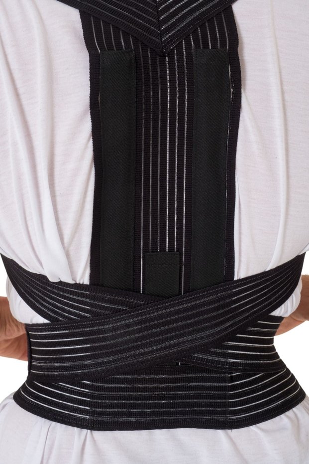 Upright Standing Corset Black Color Humpback Blocker Back Corset