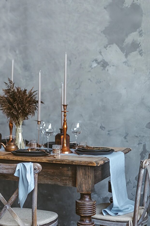 عداء كتان مغسول 40x140 سم - 2