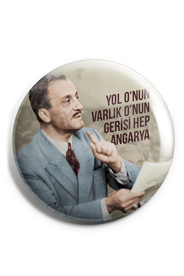 Necip Fazıl Kısakürek Sözü Iğneli Çanta Rozeti. - 1