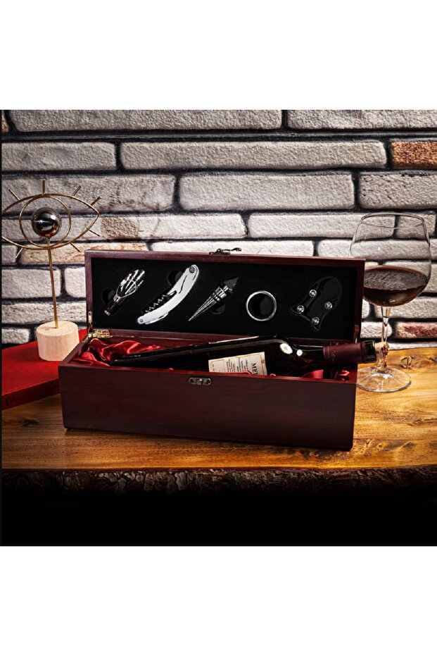 Special Anniversary Gift Wine Box and Corkscrew Accessory Set