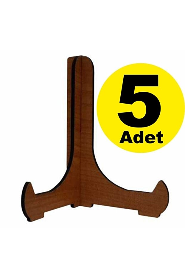 Çerçeve Tabak Teşhir Ayağı Stand Ahşap Stand 9cmx10cm Şövalye Ceviz 5 Adet - 3