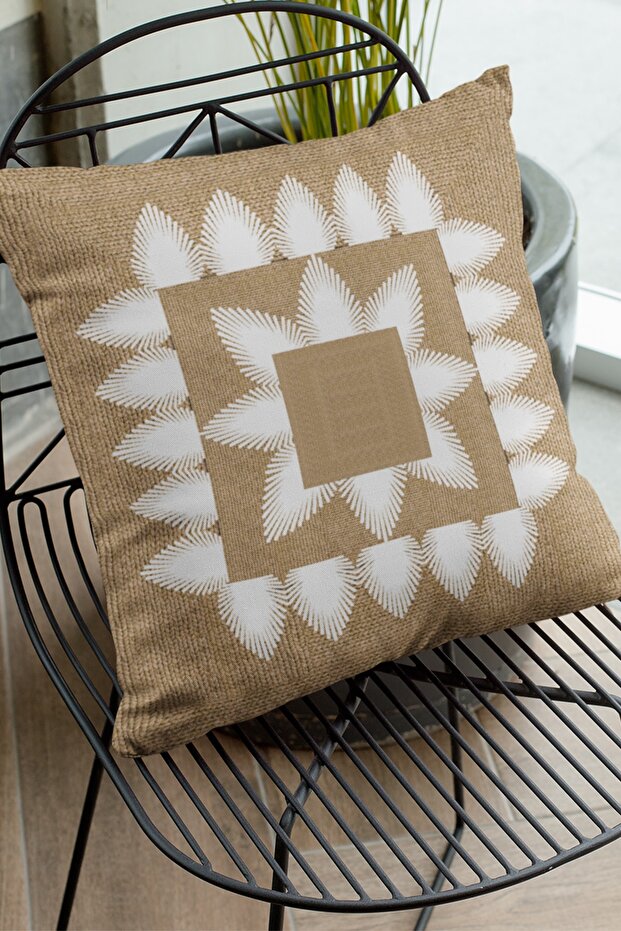 43x43cm Premium Thai Feather Woven Fabric Double Sided Straw Look Throw Pillow Pillow Case Krl191