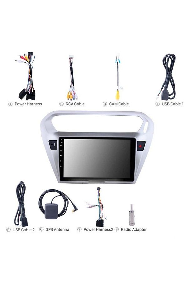 Citroen C-elysee  Uyumlu  Android Multimedya Navigasyon Teyp - 3