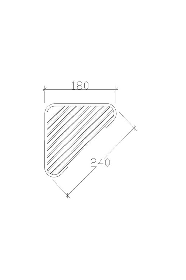 18x18 Tek Kat Köşe Şampuanlık (PİRİNÇ PASLANMAZ) - 2