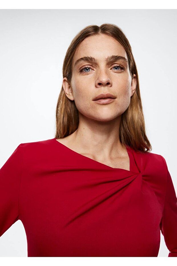 Fırfır Detaylı Elbise - 6