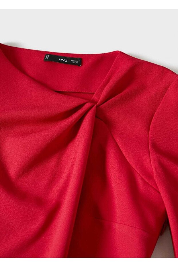 Fırfır Detaylı Elbise - 7