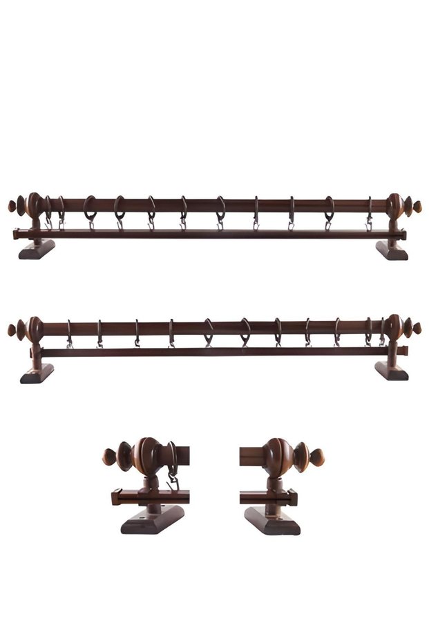 Walnut Rustic Curtain Hanger 200cm + 200cm Tulle + 200cm Sunshade
