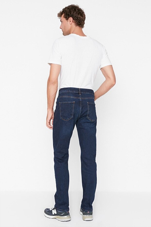 Lacivert Esnek Kumaş Regular Fit Jeans Kot Pantolon TMNAW23JE00036 - 10