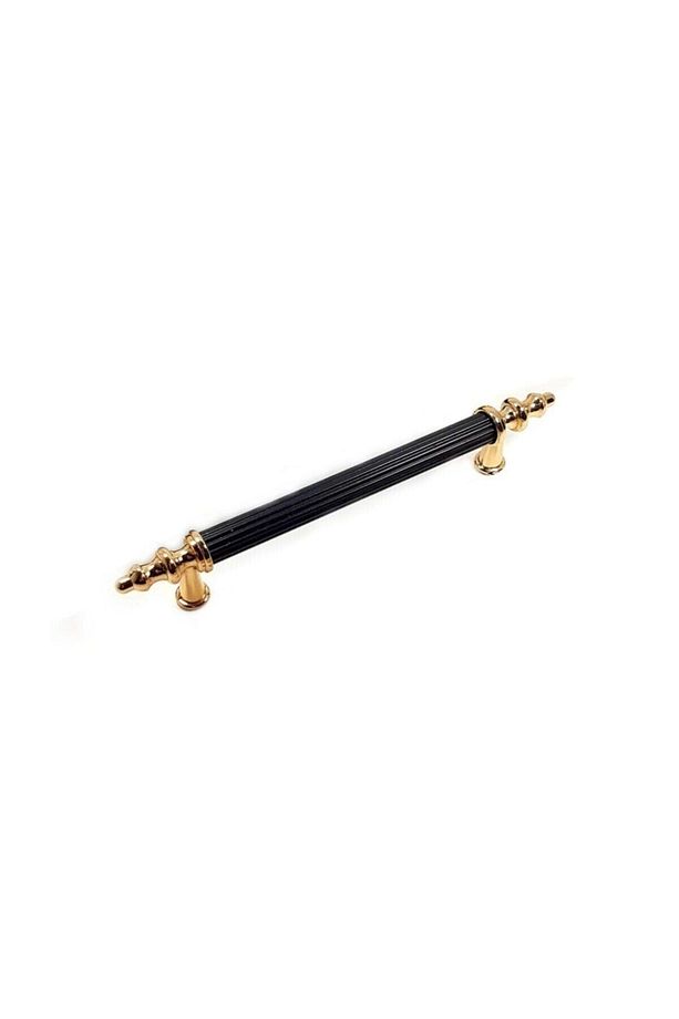 Aleminyum Lüks Kulp Siyah Sarı 96mm ( 2 Adet ) - 1