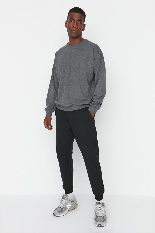 Siyah Basic Regular/Normal Kesim Lastik Paça Jogger Eşofman Altı TMNSS20EA0053 - 10