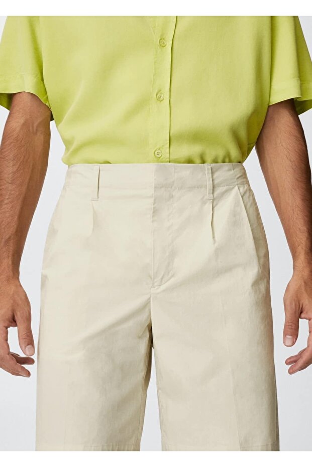 Pilili Pamuklu Bermuda Şort - 7