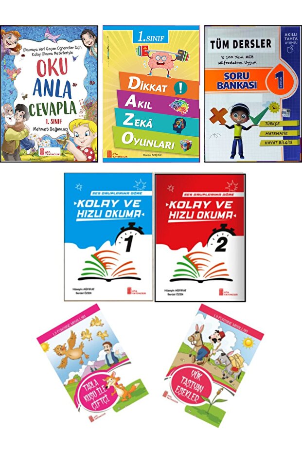 Ata 1.sınıf Eğlenceli Çalışma Kitabım 3-Piece Set Quick Reading Set 2-Piece