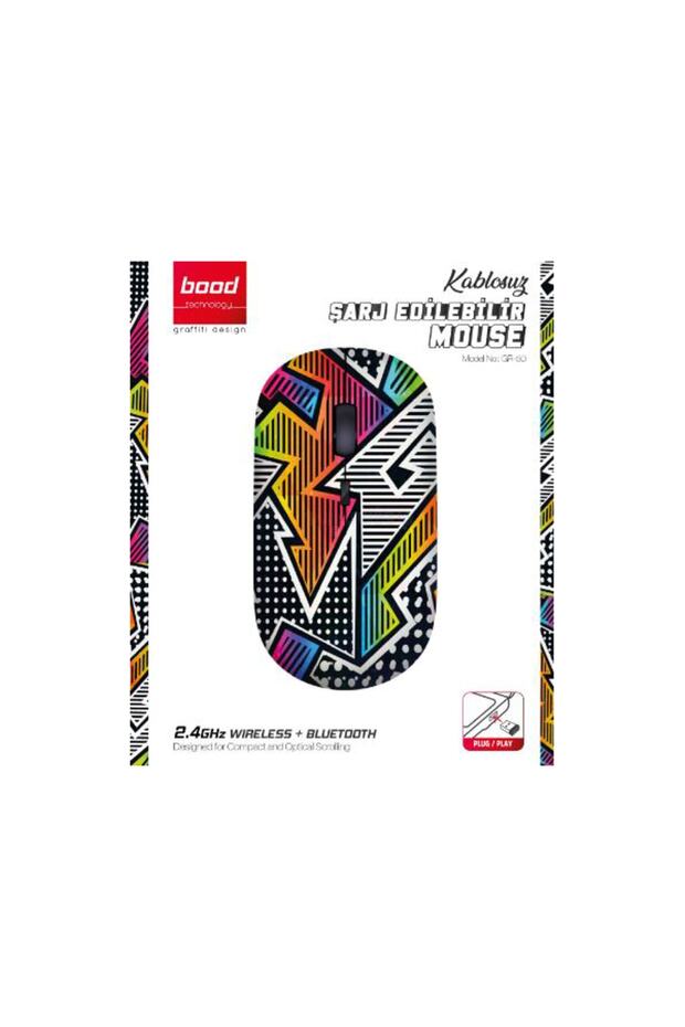 Kablosuz Şarj Edilebilir Bluetooth Mouse Grafit - 1