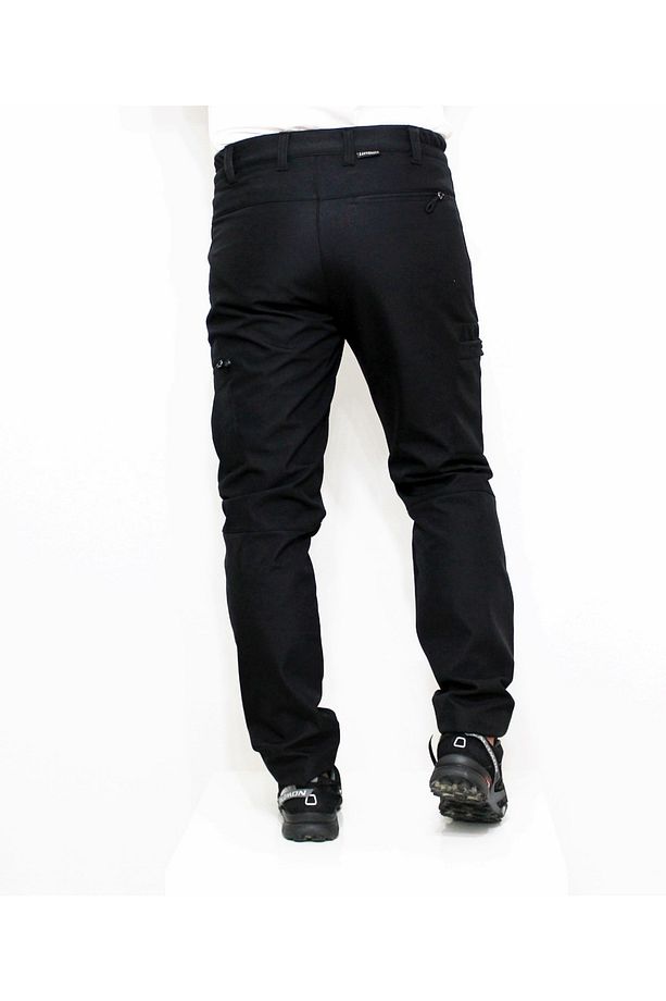 Siyah Zipper Kargo Cepli Softshell Pantolon - 5