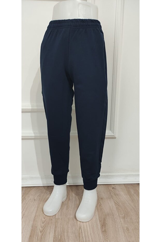 Unisex Children's Plain Basic Elasticized Single Color School Tracksuit Bottom