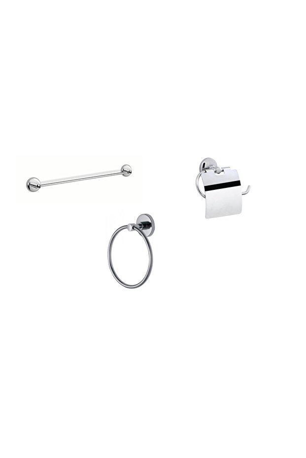 Stainless Wall Mounted Long Towel Holder-paper holder-round Towel Holder Set