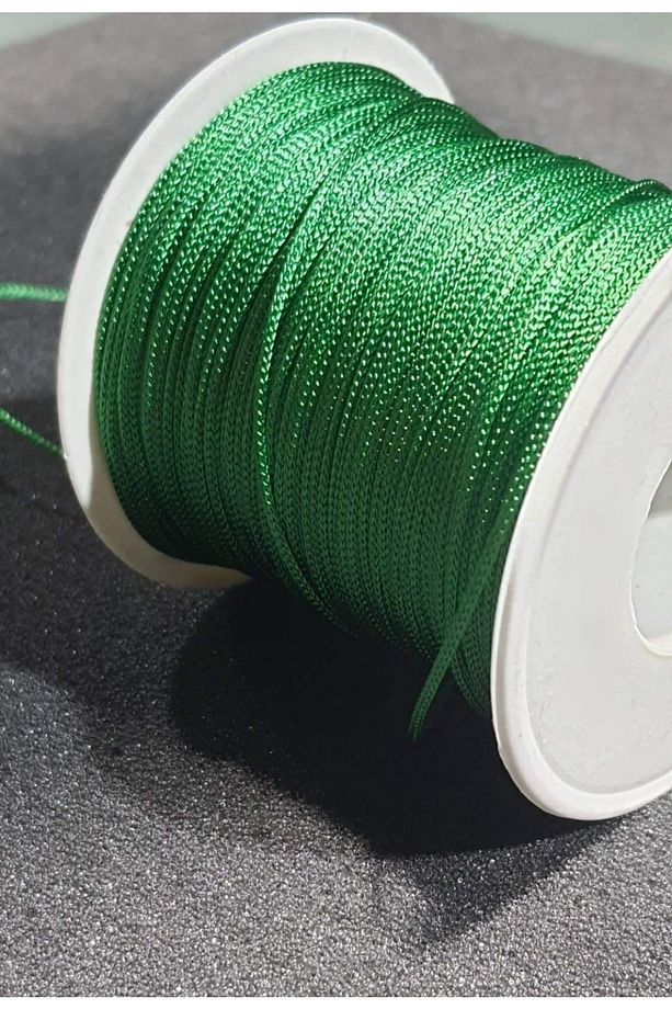 Paraşüt Ipi-bileklik Kolye Ipi Yeşil Renk 0.8mm 100 Mt – Örgü Ipi - 1