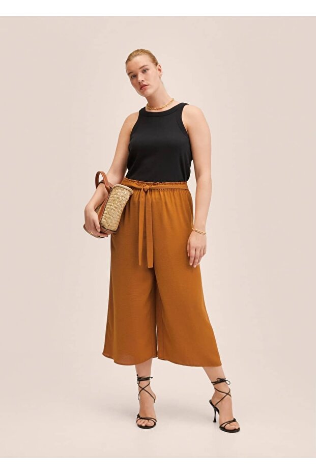 Kemerli Culotte Pantolon - 7