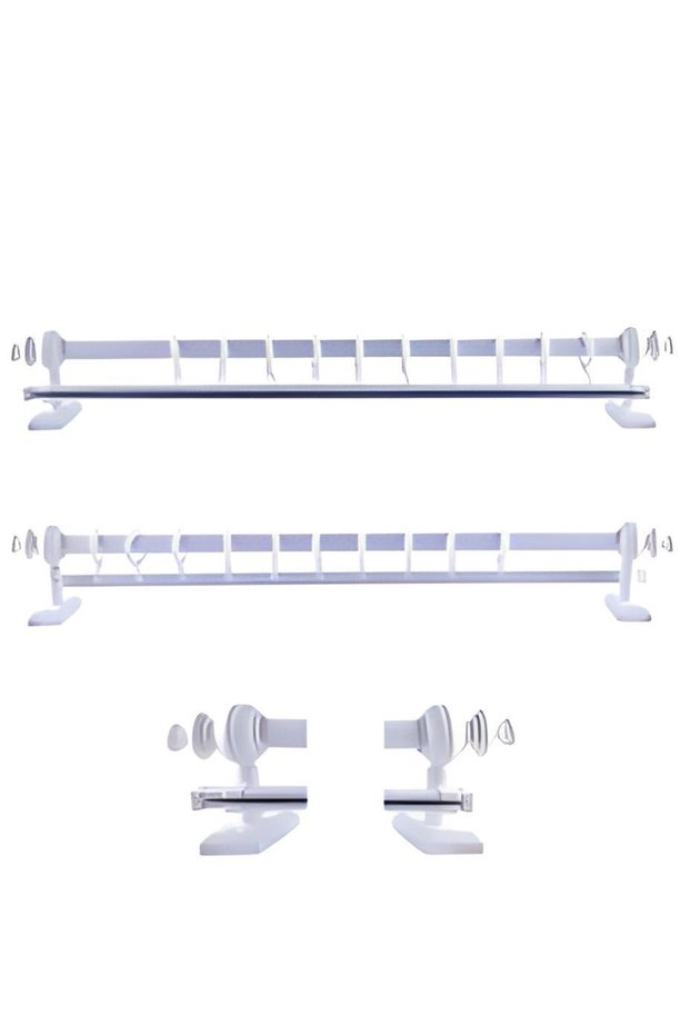 White Rustic Curtain Hanger 200cm + 200cm Tulle + 200cm Sunshade