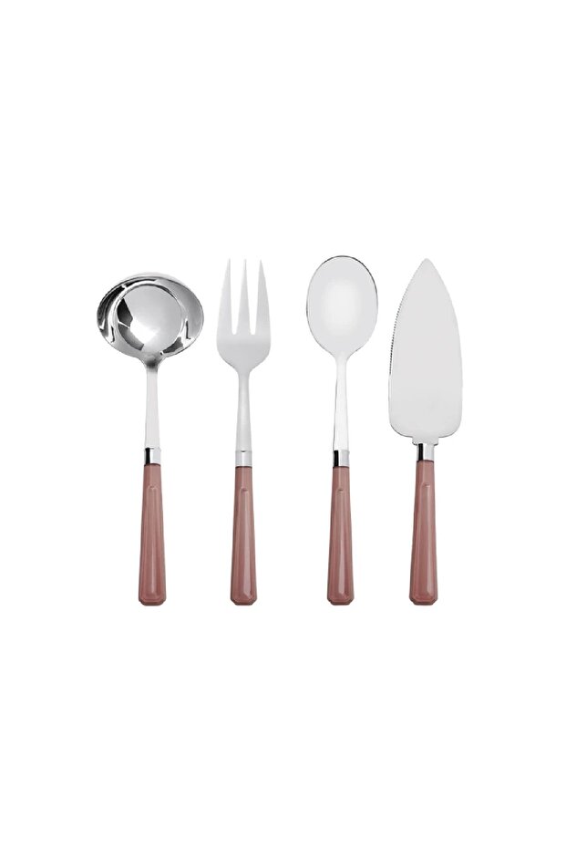 Pratik 4 Parça Servis Seti Pembe - 2