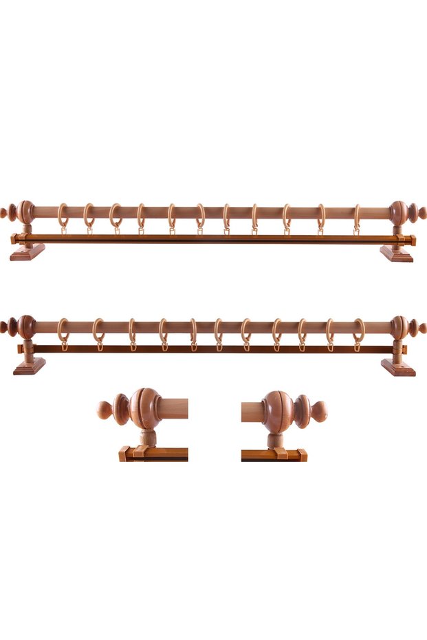 Oak Rustic Curtain Hanger 200cm + 200cm Tulle + 200cm Sunshade