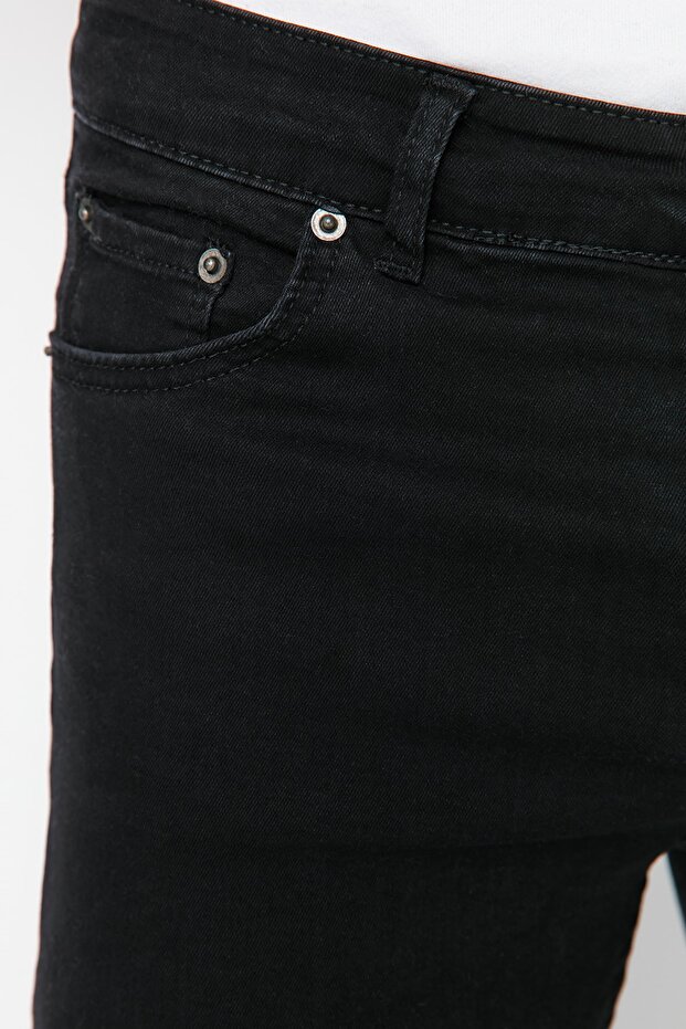 Siyah Smoke Esnek Kumaş Skinny Dar Kesim Jeans Kot Pantolon TMNAW20JE0369 - 5