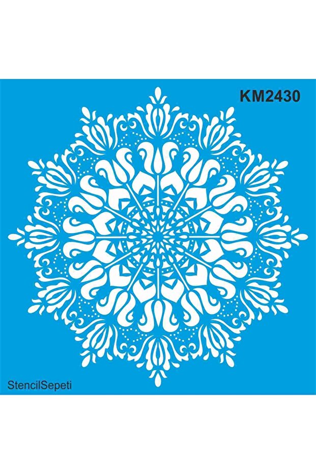 Floral Mandala Pattern - Thick Material Template - No Refund - 100x100cm