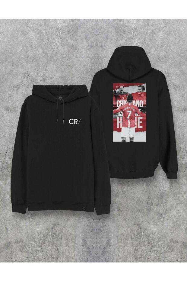 Cristiano Ronaldo Cr7 Double Sides Printed Design Hooded Unisex Hoodie