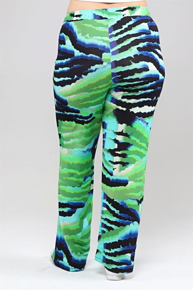 Desenli Örme Pantalon-yeşil - 5