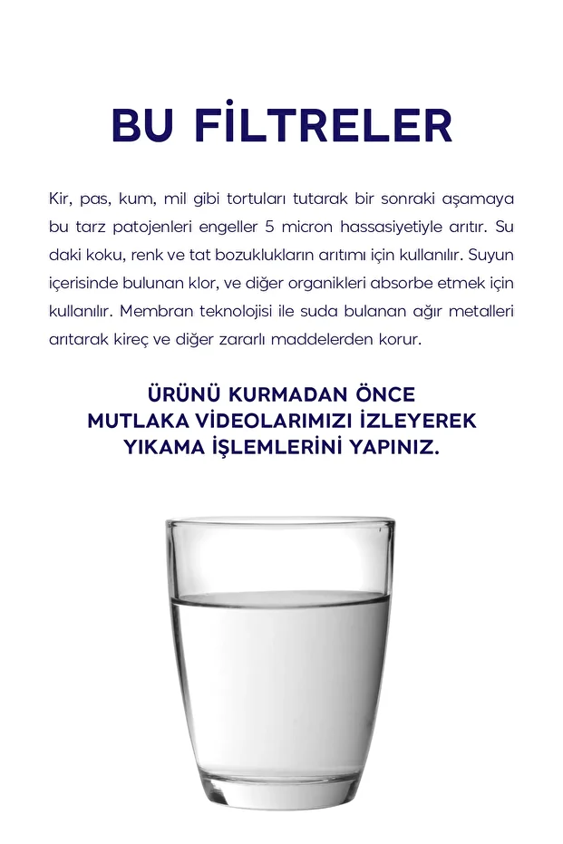 Reverse Osmosis Açık Kasa Su Arıtma 6'lı Filtre Seti 11 Aşamalı (1011) - 3