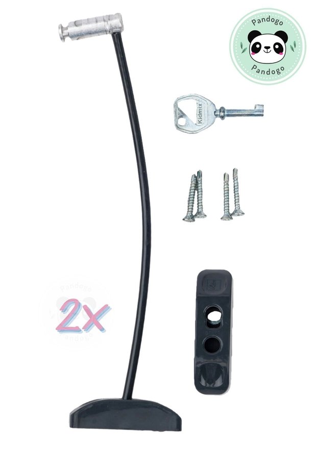 2 Pieces Anthracite Window and Door Safety Apparatus - Safety Product Lock