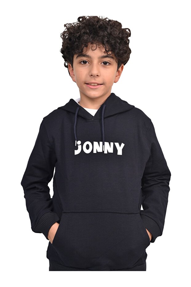 Baskılı Kapşonlu Sweatshırt - 2