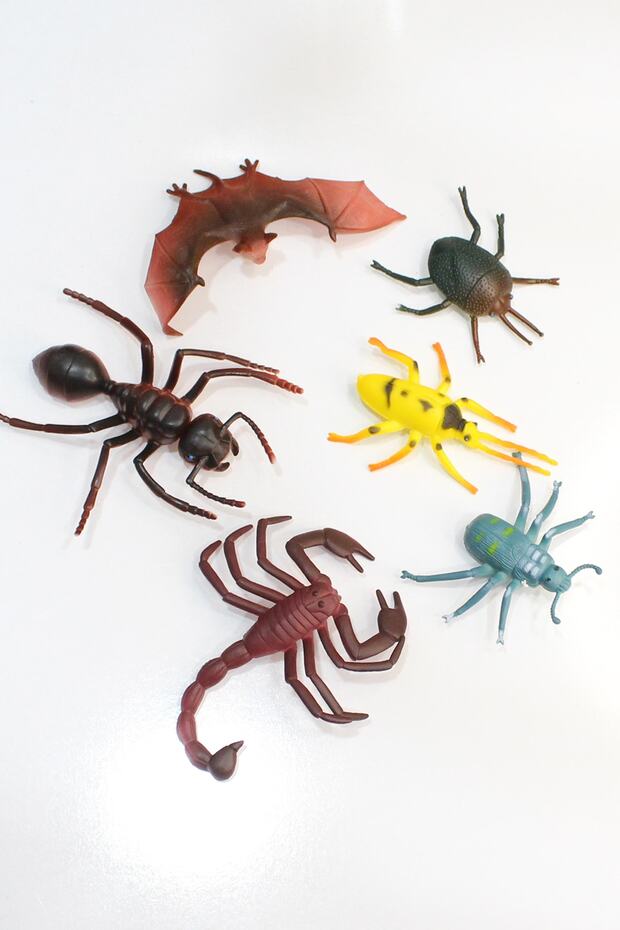 6 Parça Mini Böcekler Figür Oyun Seti - 1