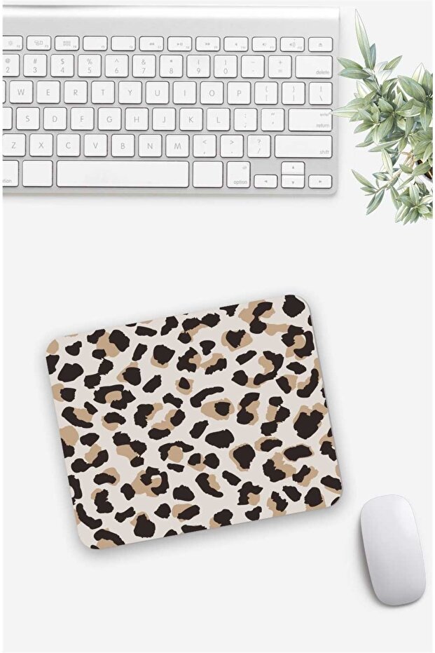 Brown Leopard Patterned Mouse Pad - 1
