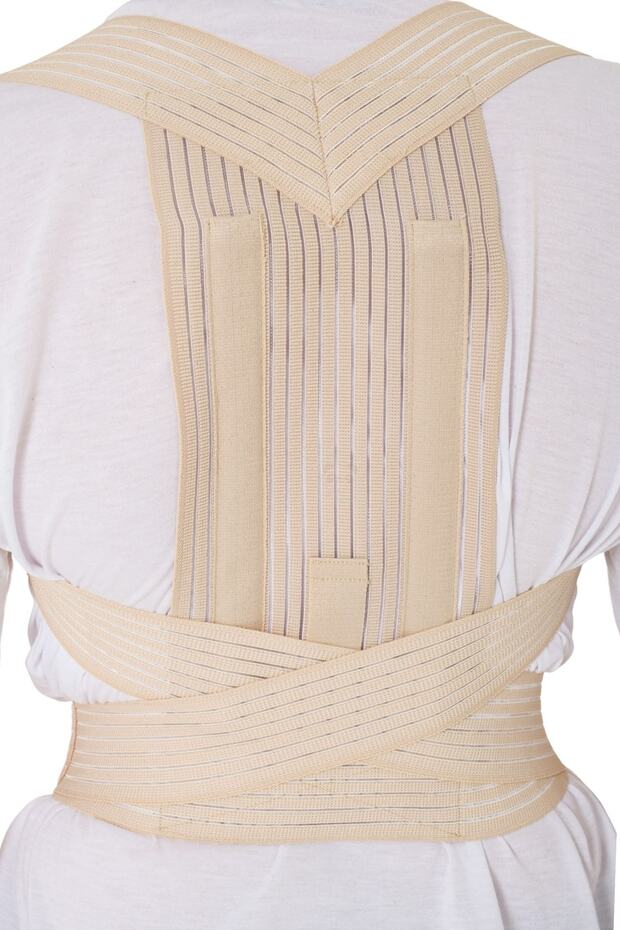 Upright Standing Corset Beige Color Humpback Blocker Back Corset