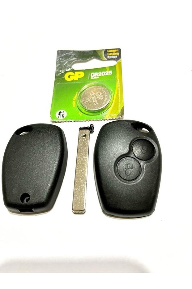 Renault Dacia Kangoo Clio Trafic Remote Control Key Case 1st Quality Battery Flat Tip