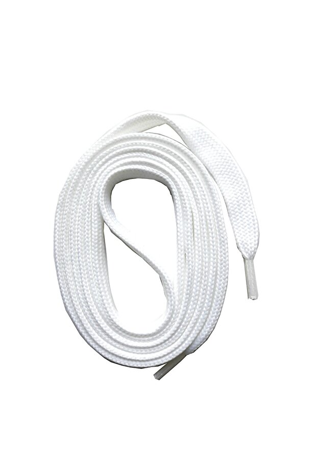 White Shoelaces Flat 100 Cm