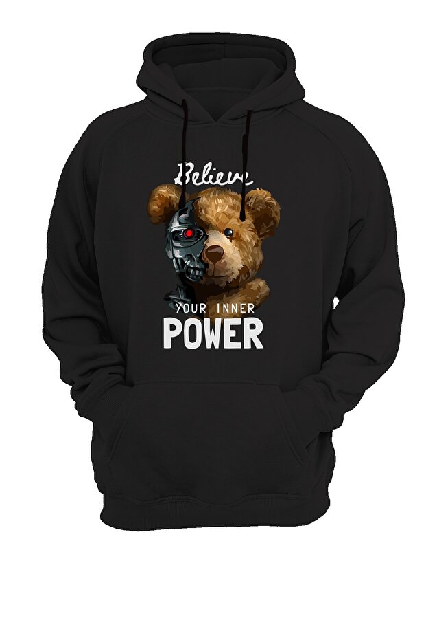 Believe Printed Black Sweatshirt