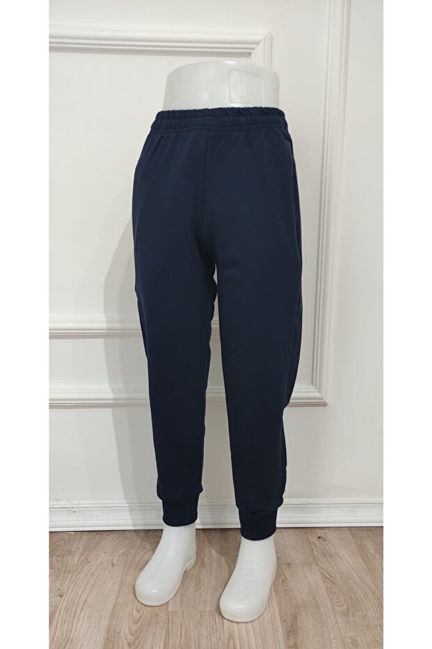 الجزء السفلي من بدلة رياضية مدرسية بلون سادة وأرجل مطاطية أساسية للأطفال - 2