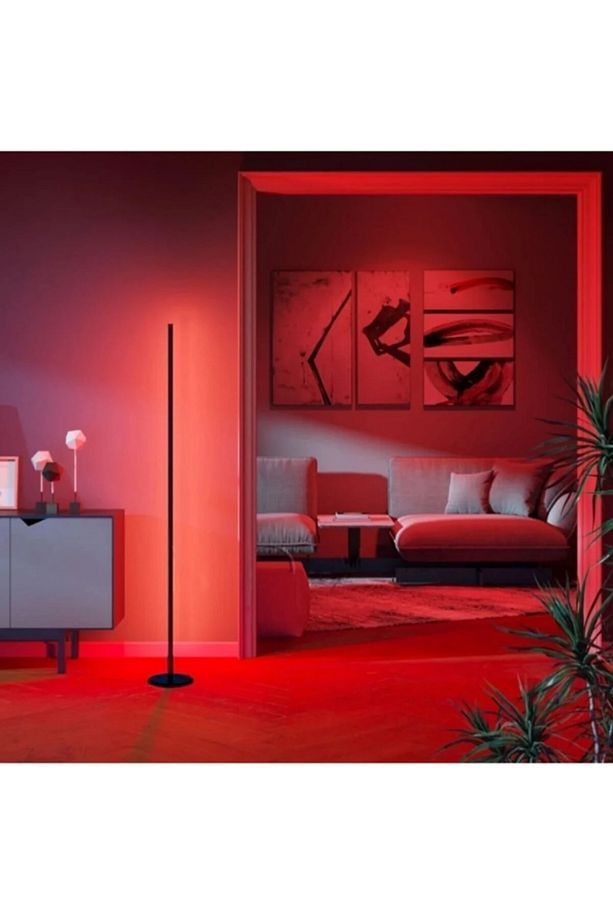 Özel Tasarım Dekoratif Rgb Led Lambader Kablosuz Kumanda Dekoratif Aydınlatma - Köşe Lambası - 5