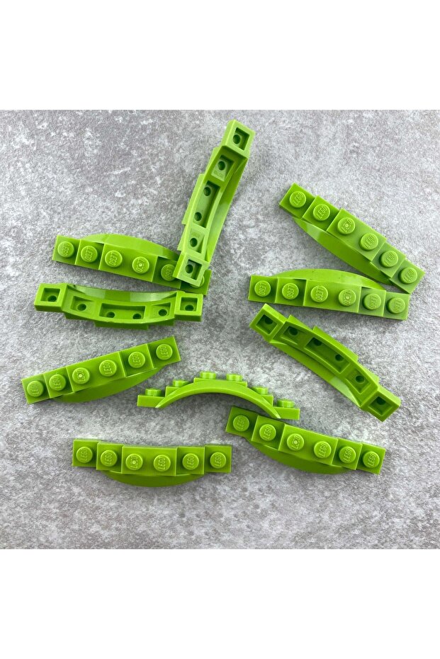 Original Accessory Custom Moc Mudguard 1 X 6 Automobile Peanut Green Mudguard 4 Pieces to Send