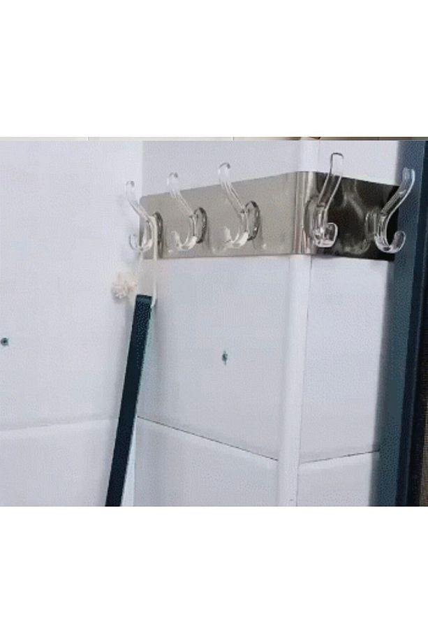 5'li 29*7 Şeffaf Güçlü Kendinden Yapışkanlı Kapı Duvar Askısı Ağır Yük Taşıma Er25325 - 3