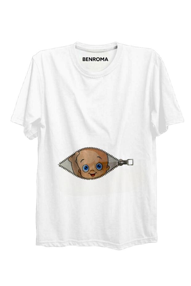 Baskılı Hamile Tişört - 1