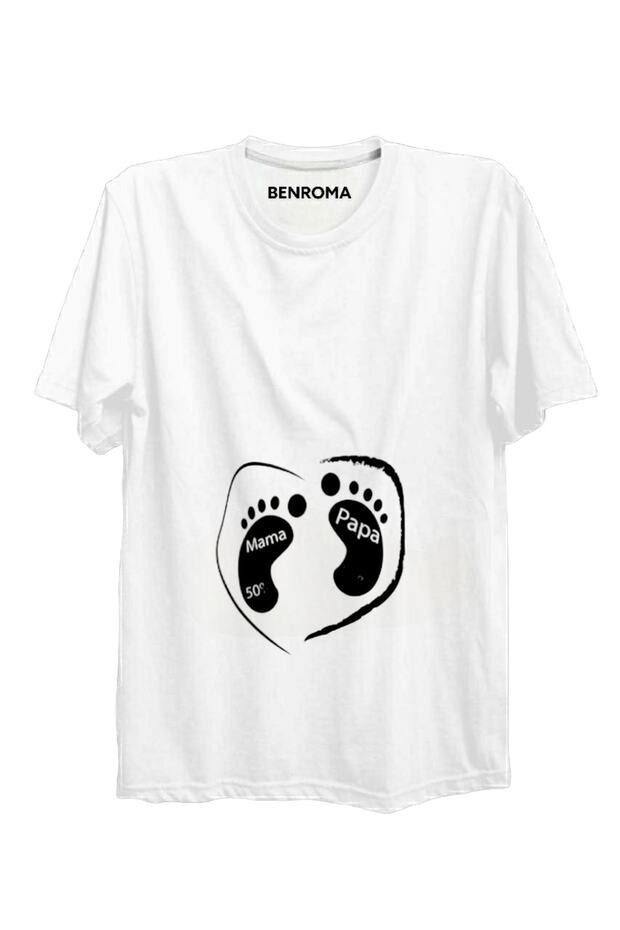 Baskılı Hamile Tişört - 1